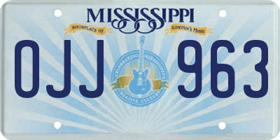 MS license plate OJJ963