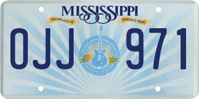 MS license plate OJJ971