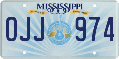 MS license plate OJJ974