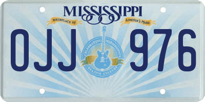 MS license plate OJJ976