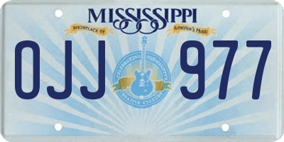 MS license plate OJJ977