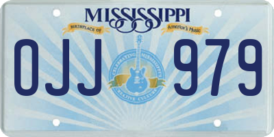 MS license plate OJJ979