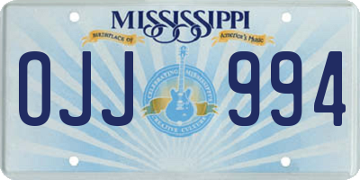 MS license plate OJJ994