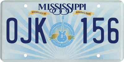 MS license plate OJK156