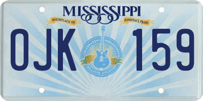 MS license plate OJK159