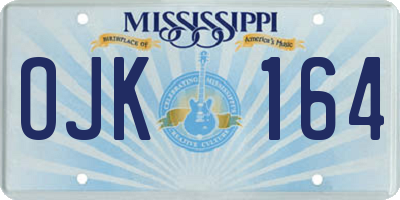 MS license plate OJK164