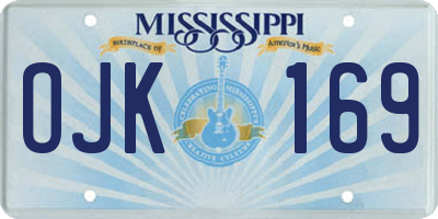MS license plate OJK169