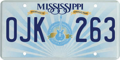 MS license plate OJK263
