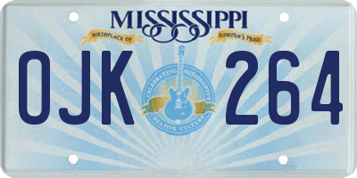 MS license plate OJK264