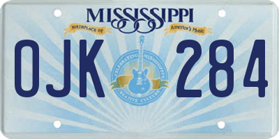 MS license plate OJK284