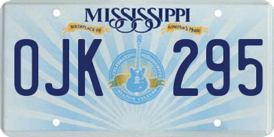 MS license plate OJK295