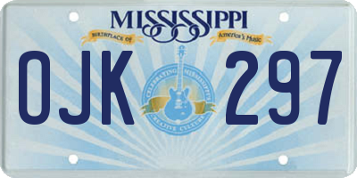 MS license plate OJK297