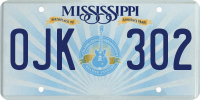 MS license plate OJK302