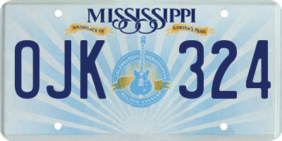 MS license plate OJK324