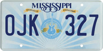 MS license plate OJK327
