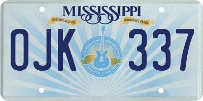 MS license plate OJK337