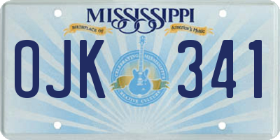 MS license plate OJK341