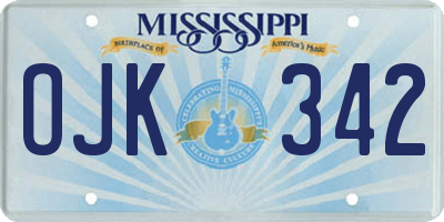 MS license plate OJK342