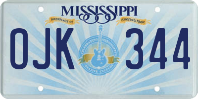MS license plate OJK344