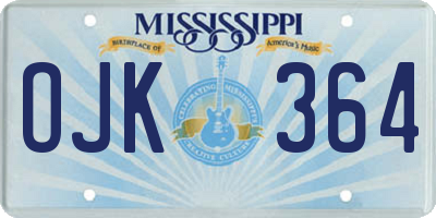 MS license plate OJK364