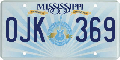 MS license plate OJK369