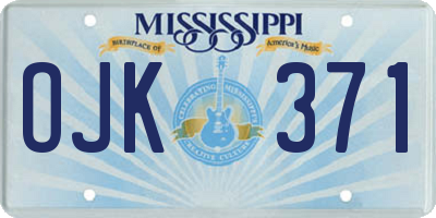 MS license plate OJK371