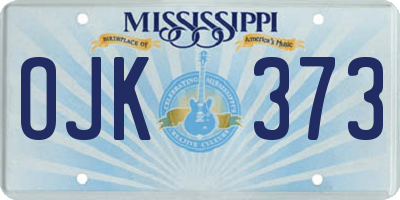 MS license plate OJK373
