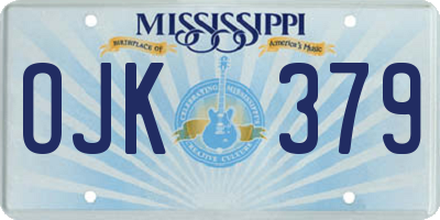 MS license plate OJK379
