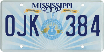 MS license plate OJK384