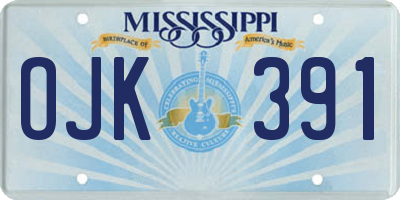 MS license plate OJK391