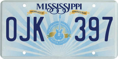MS license plate OJK397