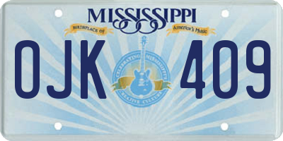 MS license plate OJK409