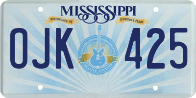MS license plate OJK425