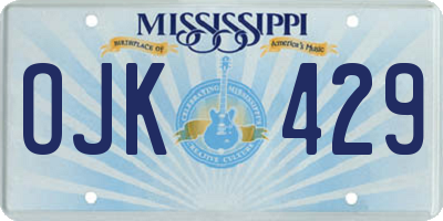 MS license plate OJK429