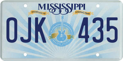 MS license plate OJK435