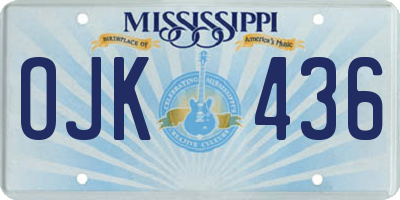 MS license plate OJK436
