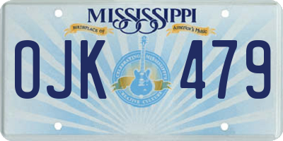 MS license plate OJK479