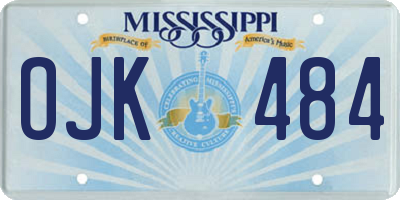 MS license plate OJK484