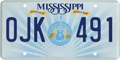 MS license plate OJK491