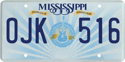 MS license plate OJK516