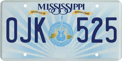 MS license plate OJK525