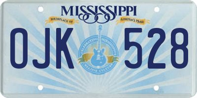 MS license plate OJK528