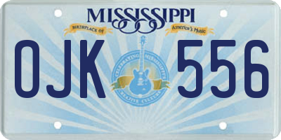 MS license plate OJK556