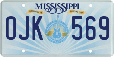 MS license plate OJK569