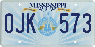 MS license plate OJK573
