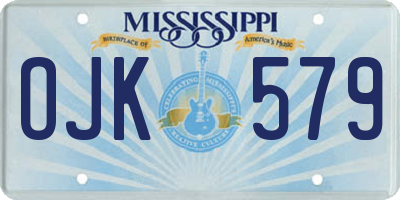 MS license plate OJK579
