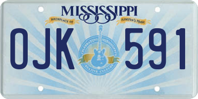 MS license plate OJK591