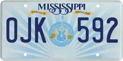 MS license plate OJK592