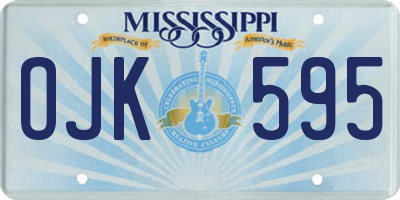 MS license plate OJK595