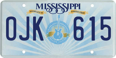 MS license plate OJK615
